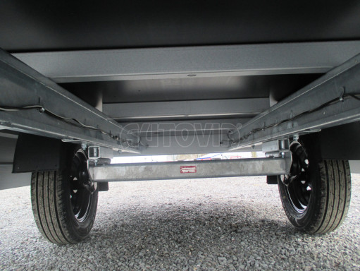 Nebrzděný přívěs s koly pod ložnou plochou ZV 22 750kg N1 2,55x1,55/0,35 zesílená náprava