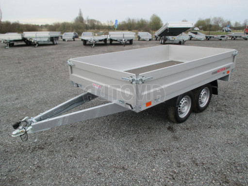 Dvounápravový přívěsný vozík ZV 22 750kg N2 2,55x1,50/0,35