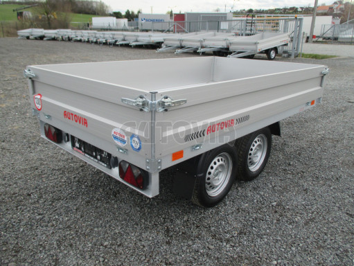 Dvounápravový přívěsný vozík ZV 22 750kg N2 2,55x1,50/0,35