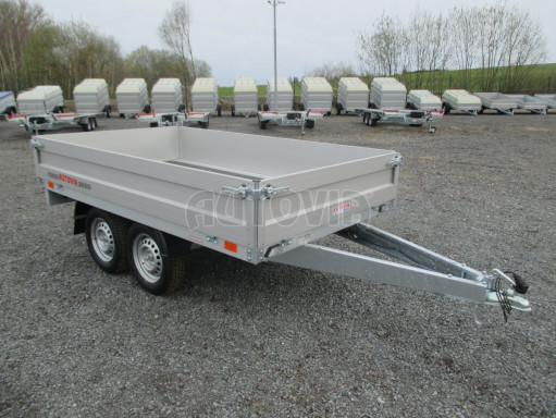 Dvounápravový přívěsný vozík ZV 22 750kg N2 2,55x1,50/0,35