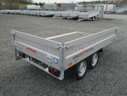 Dvounápravový přívěsný vozík ZV 22 750kg N2 2,55x1,50/0,35