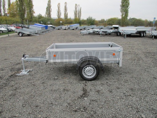 Levný přívěsný vozík s překližkovými bočnicemi ZV 3 EX 2,06x1,10/0,35
