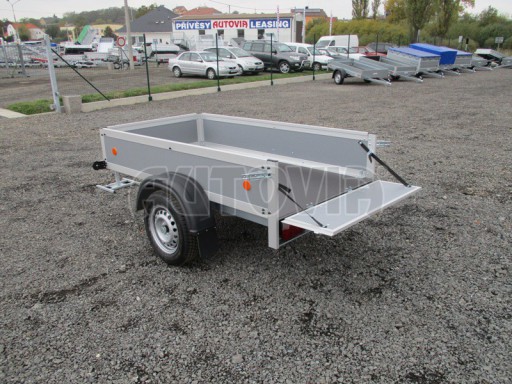 Levný přívěsný vozík s překližkovými bočnicemi ZV 3 EX 2,06x1,10/0,35