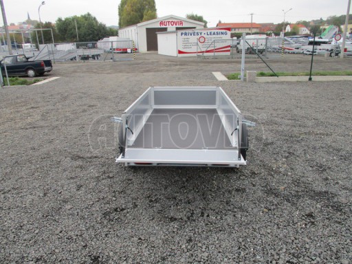 Levný přívěsný vozík s překližkovými bočnicemi ZV 3 EX 2,06x1,10/0,35