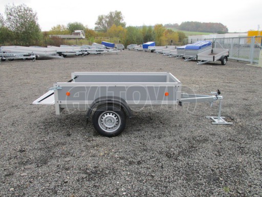 Levný přívěsný vozík s překližkovými bočnicemi ZV 3 EX 2,06x1,10/0,35
