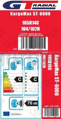 Pneu 185 R 14C Kargomax 104/102N 900kg č.2