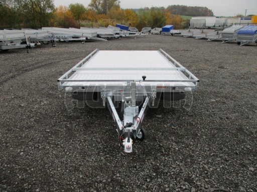 Přívěs pro převoz aut sklopné plato ALU - AD 3,5T 4,50x2,09