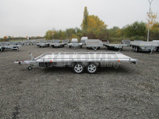 Přívěs pro převoz aut sklopné plato ALU - AD 3,5T 4,50x2,09