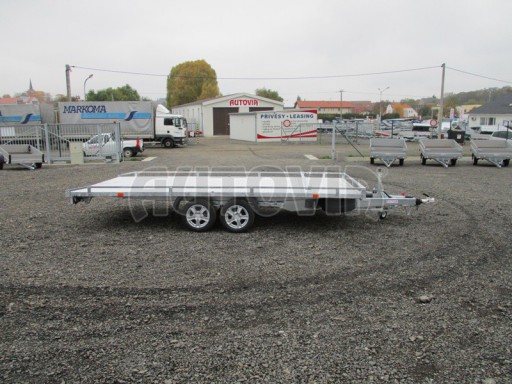 Přívěs pro převoz aut sklopné plato ALU - AD 3,5T 4,50x2,09