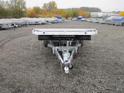 Přívěs pro převoz aut sklopné plato ALU - AD 3,5T 4,50x2,09