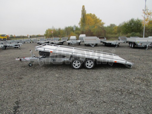 Přívěs pro převoz aut sklopné plato ALU - AD 3,5T 4,50x2,09