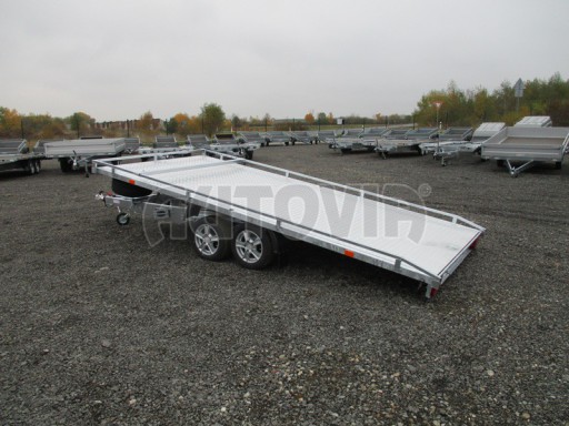 Přívěs pro převoz aut sklopné plato ALU - AD 3,5T 4,50x2,09