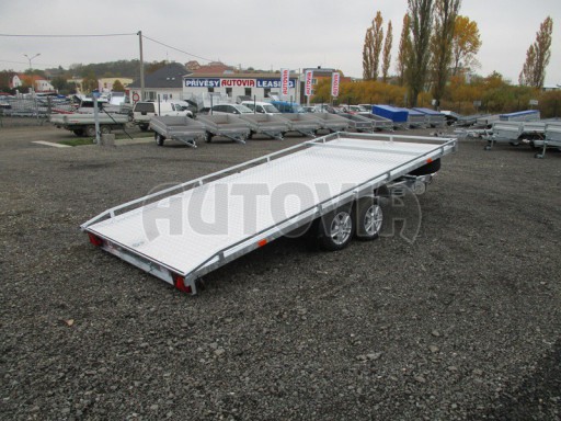Přívěs pro převoz aut sklopné plato ALU - AD 3,5T 4,50x2,09