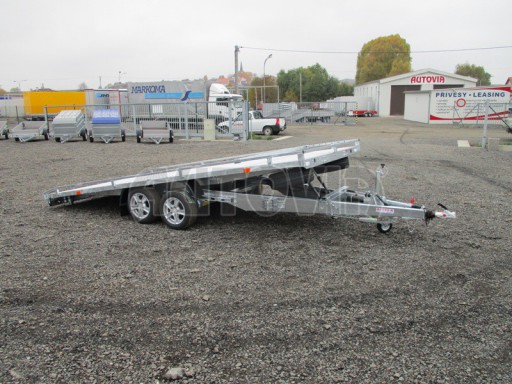 Přívěs pro převoz aut sklopné plato ALU - AD 3,5T 4,50x2,09