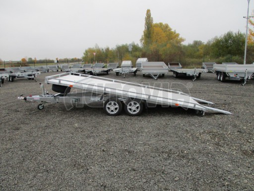 Přívěs pro převoz aut sklopné plato ALU - AD 3,5T 4,50x2,09