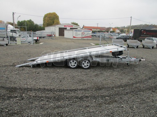 Přívěs pro převoz aut sklopné plato ALU - AD 3,5T 4,50x2,09