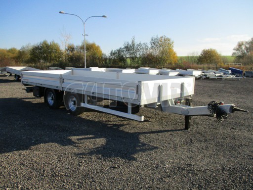 Vzduchem brzděný nákladní přívěs valníkový AVG 10,9T B2 6,50x2,48/0,40* č.1