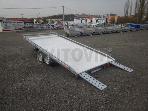 Hydraulicky sklopný přívěs AD 4,17x1,89 ALU plato 13