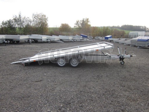 Hydraulicky sklopný přívěs AD 4,17x1,89 ALU plato 13
