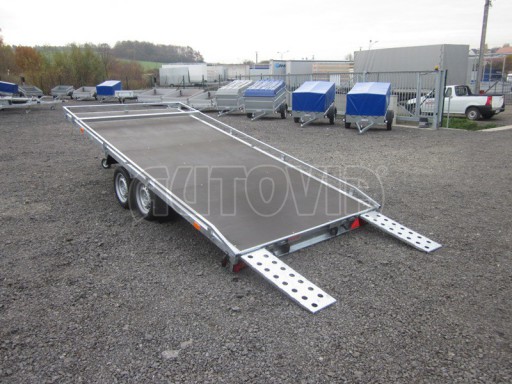 Přepravník univerzální AD 2,7T 4,17x1,89 hydraulicky sklopné plato
