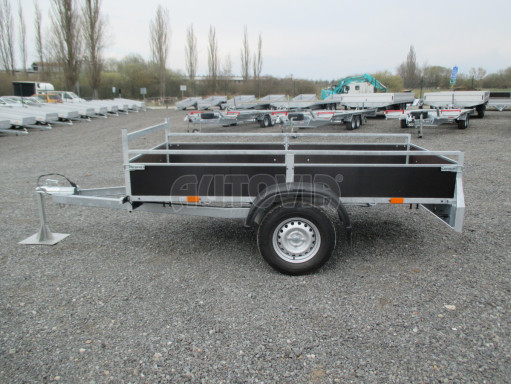 Nebrzděný jednoosý PROFI přívěs VA 750kg 2,52x1,27/0,30 RE POČ zes. náprava č.2