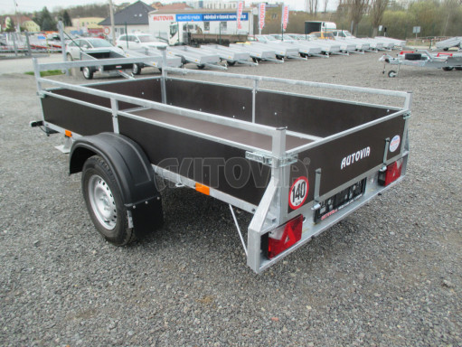 Nebrzděný jednoosý PROFI přívěs VA 750kg 2,52x1,27/0,30 RE POČ zes. náprava č.4