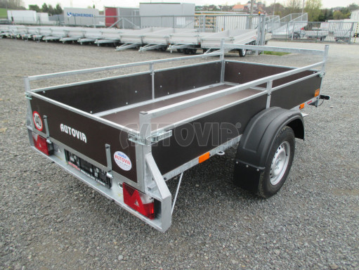 Nebrzděný jednoosý PROFI přívěs VA 750kg 2,52x1,27/0,30 RE POČ zes. náprava č.7