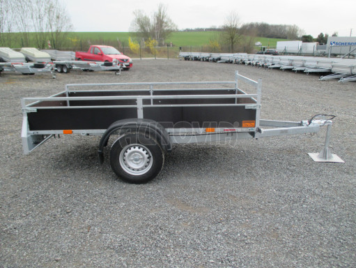 Nebrzděný jednoosý PROFI přívěs VA 750kg 2,52x1,27/0,30 RE POČ zes. náprava č.8
