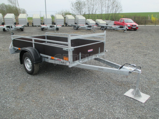 Nebrzděný jednoosý PROFI přívěs VA 750kg 2,52x1,27/0,30 RE POČ zes. náprava č.9