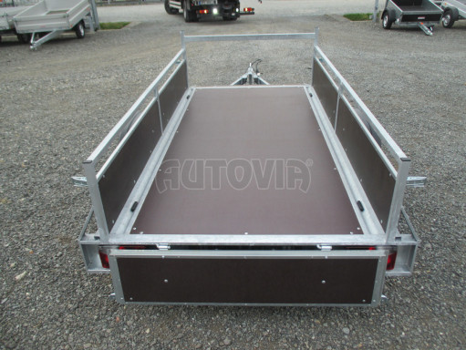Nebrzděný jednoosý PROFI přívěs VA 750kg 2,52x1,27/0,30 RE POČ zes. náprava č.3