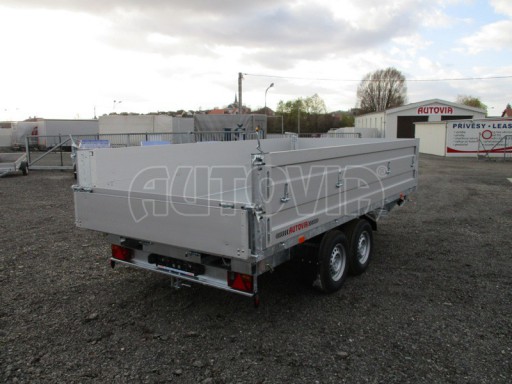 Skladový třístranný sklápěč PHT 3,5T 4,18x2,10/0,70 nástavba bočnic v elektrice