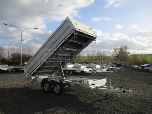 Skladový třístranný sklápěč PHT 3,5T 4,18x2,10/0,70 nástavba bočnic v elektrice