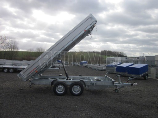 Třístranný sklopný přívěs PHT 3,5T 4,18x2,10/0,35 v elektrice