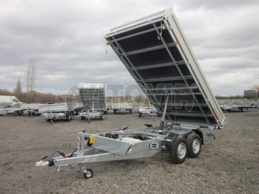 Třístranný sklopný přívěs PHT 3,5T 4,18x2,10/0,35 v elektrice