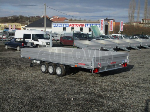 Sklápěcí přívěs na auta AD 3,5T B3 4,50x2,09/2,0m  valník 1350
