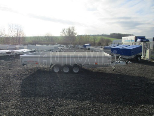 Sklápěcí přívěs na auta AD 3,5T B3 4,50x2,09/2,0m  valník 1350