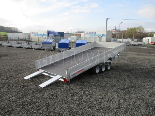 Sklápěcí přívěs na auta AD 3,5T B3 4,50x2,09/2,0m  valník 1350