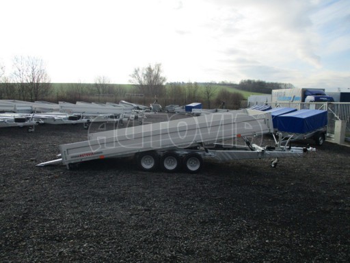 Sklápěcí přívěs na auta AD 3,5T B3 4,50x2,09/2,0m  valník 1350