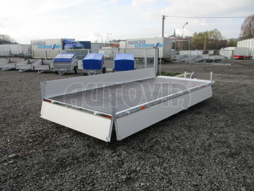 Sklápěcí přívěs na auta AD 3,5T B3 4,50x2,09/2,0m  valník 1350