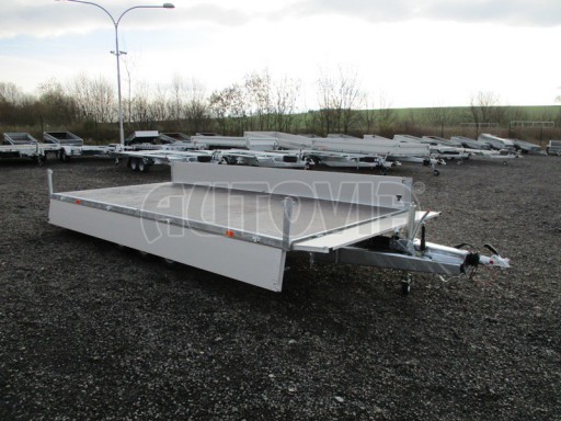 Sklápěcí přívěs na auta AD 3,5T B3 4,50x2,09/2,0m  valník 1350