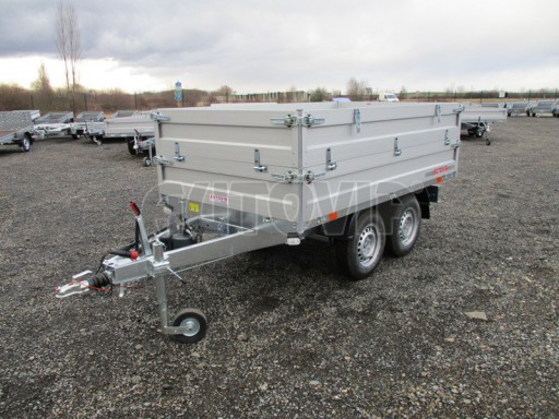 Sklápěcí přívěs DLT 2,7T 2,57x1,48/0,70 ruč pozink