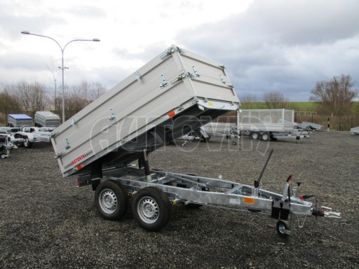 Sklápěcí přívěs DLT 2,7T 2,57x1,48/0,70 ruč pozink