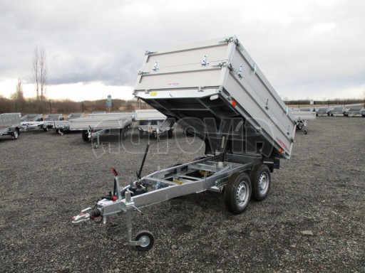 Sklápěcí přívěs DLT 2,7T 2,57x1,48/0,70 ruč pozink