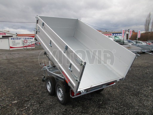 Sklápěcí přívěs DLT 2,7T 2,57x1,48/0,70 ruč pozink