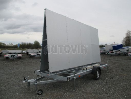 Přívěsný vozík pro umístění reklamy BGS Billboard plato 4,53x1,84 překlady