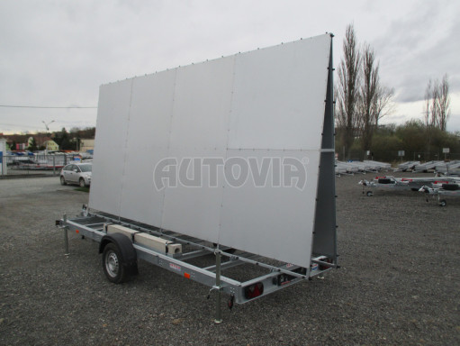 Přívěsný vozík pro umístění reklamy BGS Billboard plato 4,53x1,84 překlady