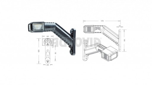 Svítilna obrysová červenobílá led Superpoint IV pravá č.3