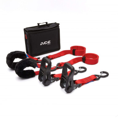 Upínací souprava pro uchycení motocyklu Acebikes Ratchet Premium Deluxe č.1