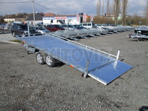 AD 2,7T 4,17x2,09  ALU hydraulicky sklopné plato kombi rampa/nájezdy