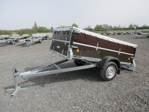 Sklopný PROFI přívěs s nástavbou ZV 26 N1 skl. 2,50x1,30/0,70 POČ M, plachta